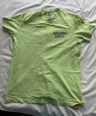 Gallery Dept. Men's Green Short Sleeve Crew Neck Graphic Logo Knit T-Shirt M