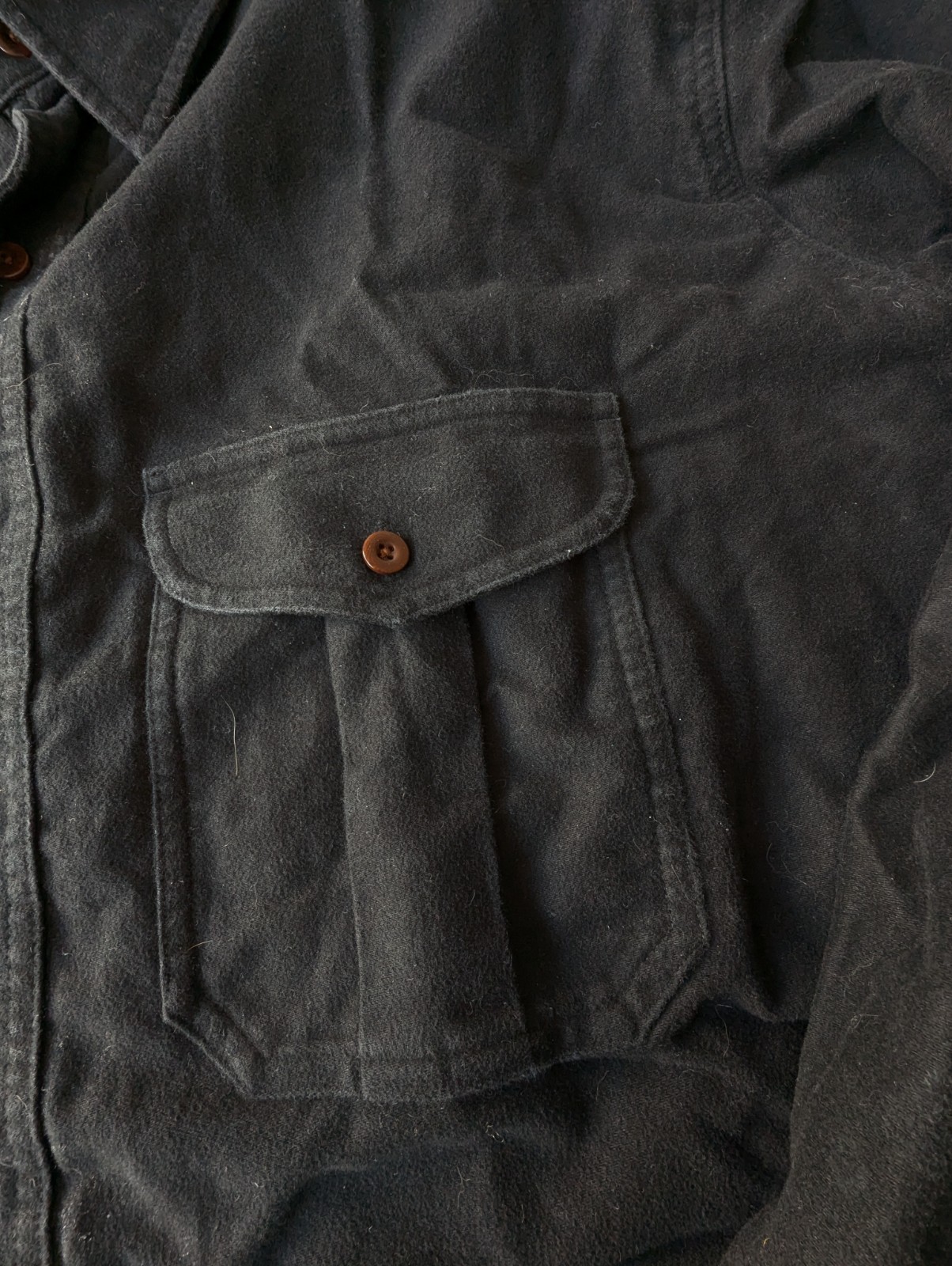 FILSON Flannel Overshirt Button Front Black  Cotton XXL RRP180 image 2