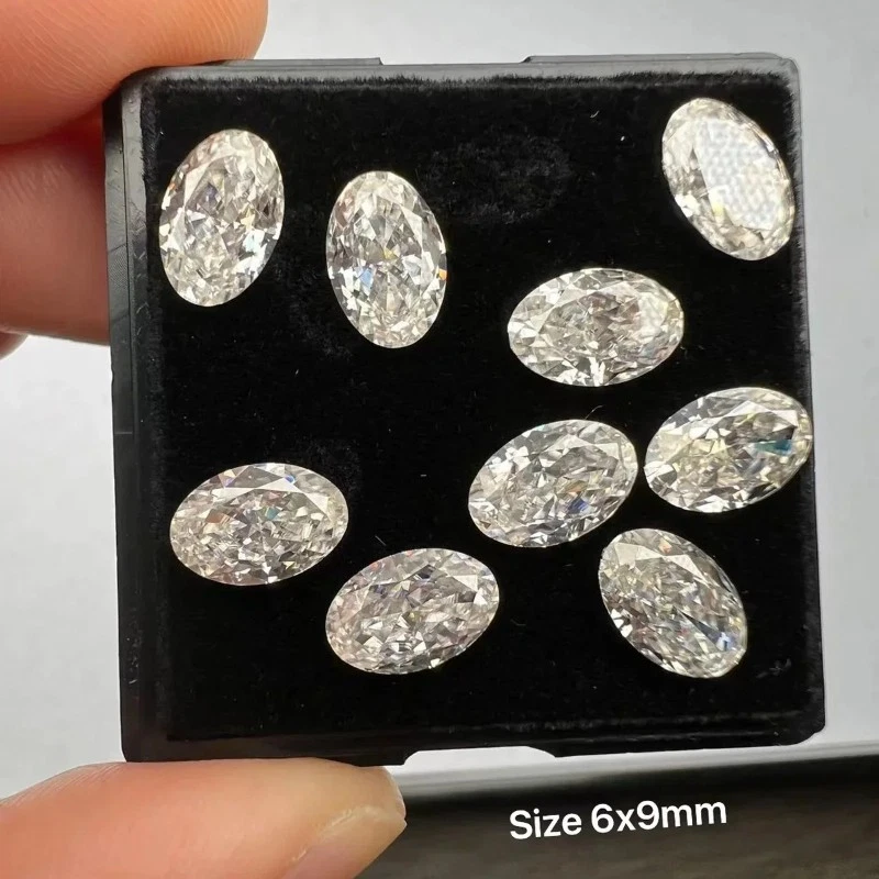 Loose Moissanite Stone 0.1-10ct Oval Cut D Color VVS1 GRA Certificate for Rings - Image 2 of 4