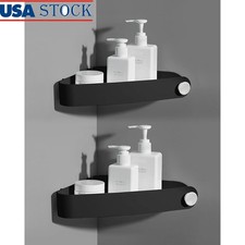 Corner Shower Caddy Wall Mount Space Saving Adhesive Shelves Bathroom Organizer