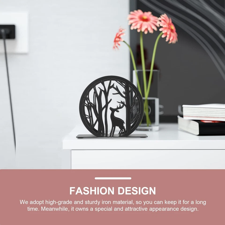 Portatovaglioli Portatovaglioli in Metallo Con Statuetta Di Cervo, per Decorazio - Immagine 4 di 4