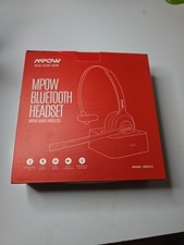 Wireless Headset, Bluetooth With Noise Cancelling Mic For Phones PC MPOW NEW