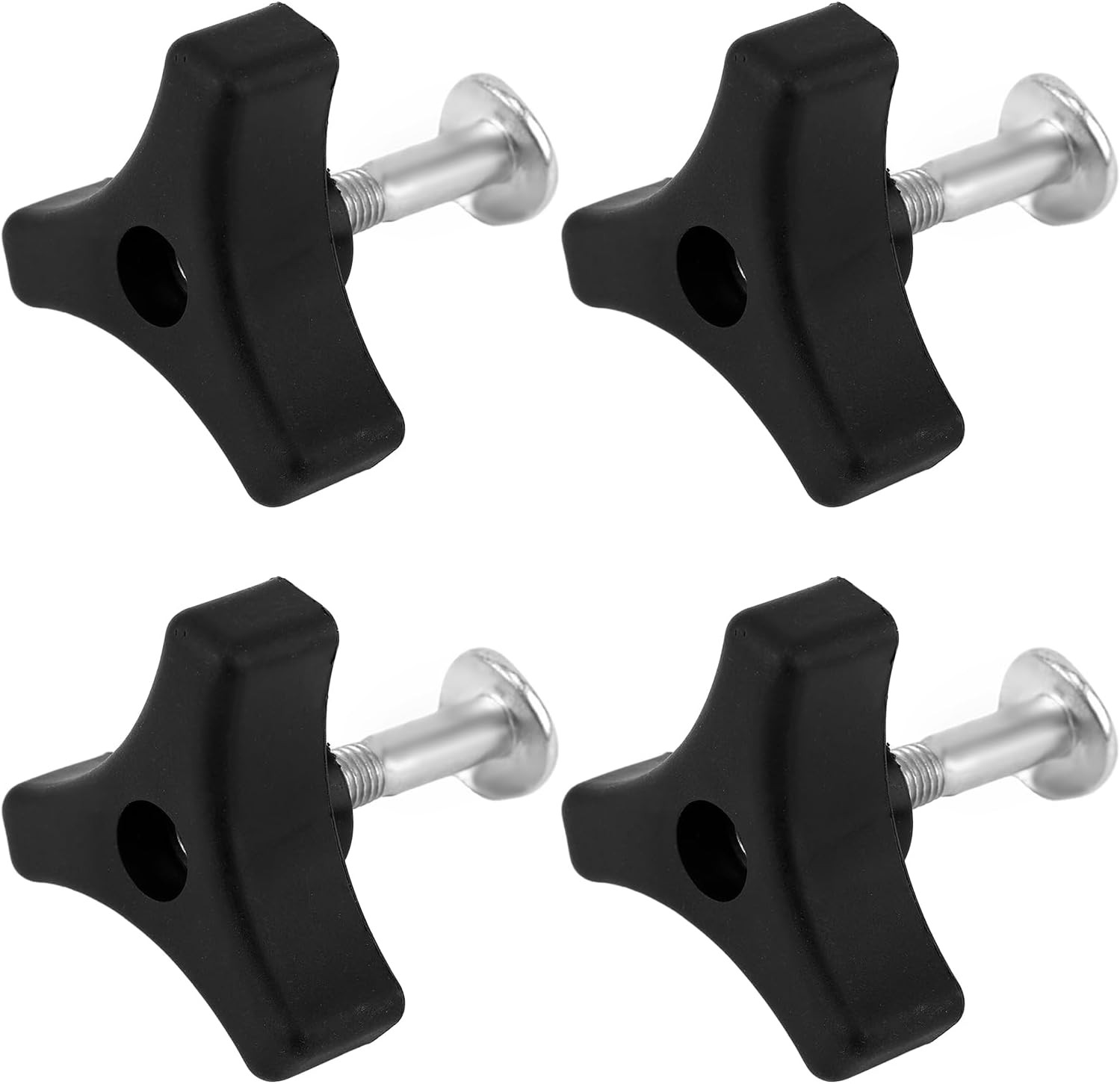 4 Sets Lawn Mower Handle Bolts Triangle Knob Wing Nut Replacement Parts
