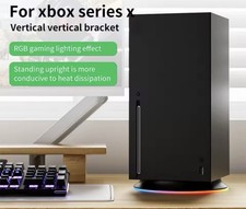 New Vertical Bracket Bottom Base Airflow For Xbox Series X RGB Lights USB