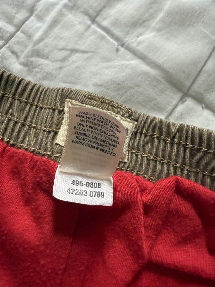 Y2K Oshkosh B’Gosh 18m Caqui Patchwork Exterior Pantalones Alce Invierno Forrado Cabina Foto 4 de 4