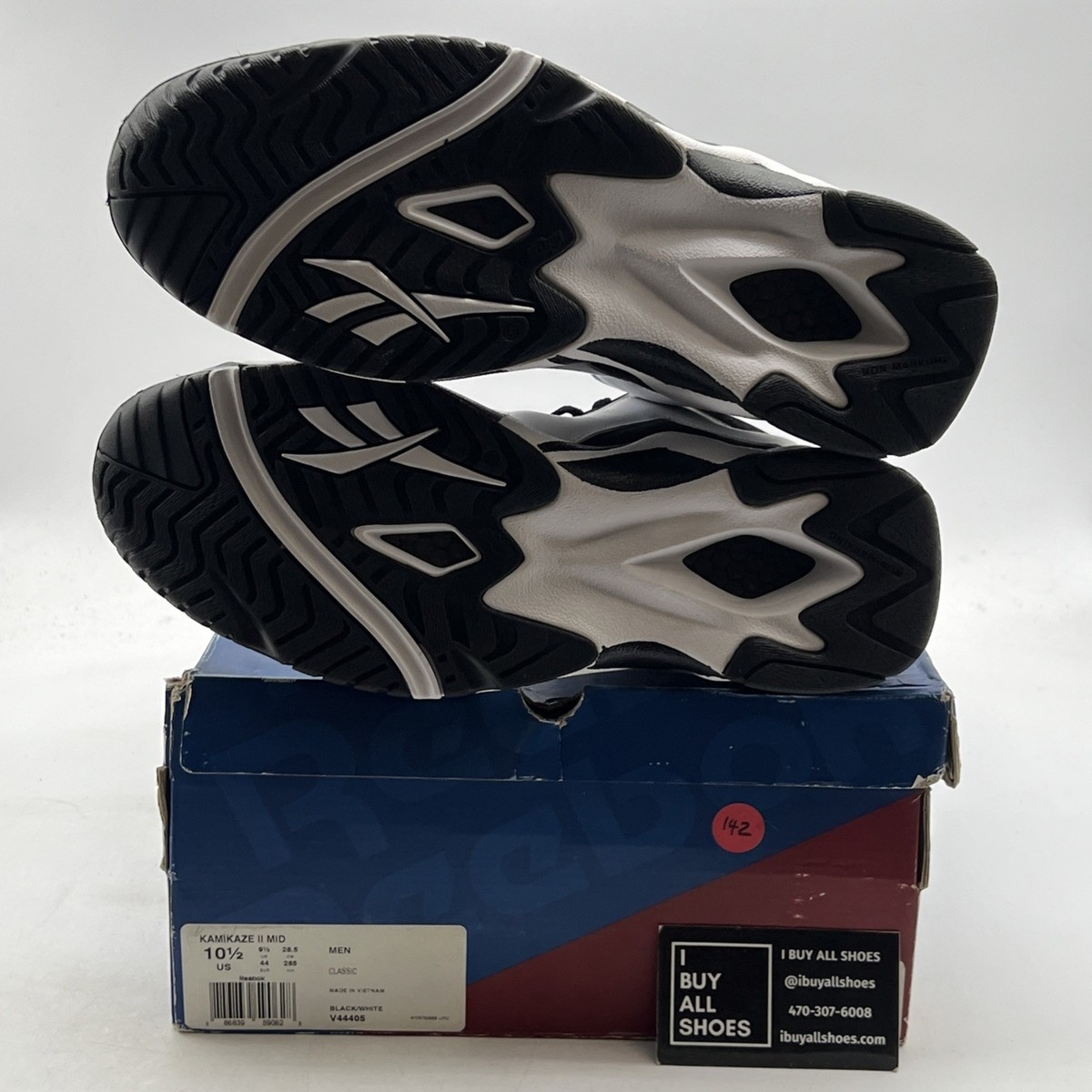 Size 10.5 - Reebok Kamikaze 2 Retro 2013 Black White (V44405) | eBay