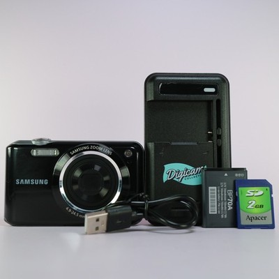 Samsung Digital Camera ES65 10.2MP Black Tested Full Working Set