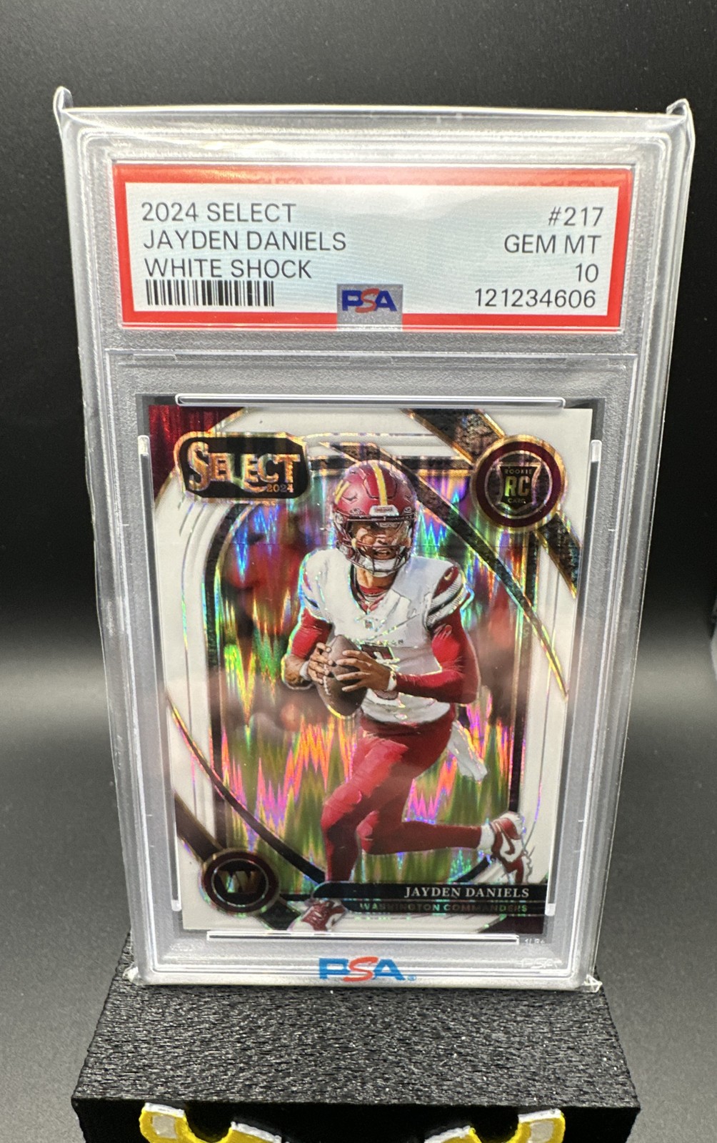 2024 Panini Select - Club Level Jayden Daniels #217 White Shock Prizm /199 (RC)