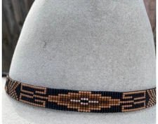 Western Seed Beaded Hat Band Fit Cowboy Hatband South West Multi Color Hat Band