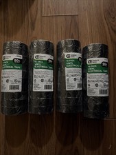  LOT OF 4  0.75 in. x 60 ft. 7 mil Vinyl Electrical Tape, Black 10-Pack ea 