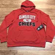 MENS 2XL - NEW '47 Brand NFL Kansas City Chiefs Football Fleece Hoodie Red