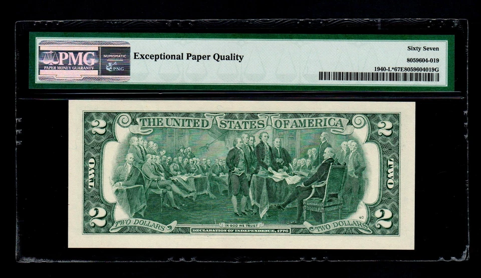 STAR 2013 $2 FRN San Francisco Fr#1940-L* PMG GEM UNC 67 EPQ  (S/N L00005829*) - Image 2 of 2