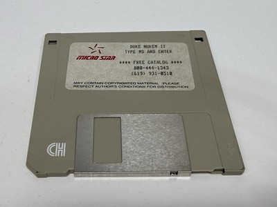 Duke Nukem Game Vintage Micro Star PROMO Software Computer Game RARE 3.5 Floppy