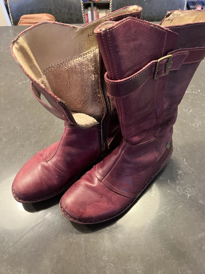 el naturalista 39 Purple Leather Boots - image 3 of 4