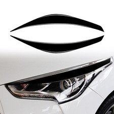 Pianoforte Nero Coppia Fari Copriocchi Sopracciglia Palpebra per Hyundai Veloster 2011-2017