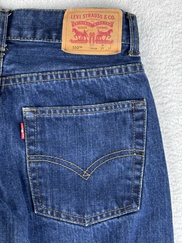 Levi's 550 Relaxed Boys Jeans Blue 14 Slim (25x27) - Picture 11 of 15