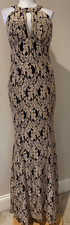 NIGHTWAY Womens Black Gold Occasion Evening Formal Dress - Sz 6