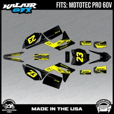 Graphics Kit for MotoTec Pro 60v (All Years) Evader Series - Yellow