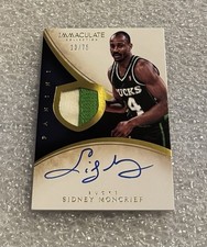 SIDNEY MONCRIEF 2013-14 Panini Immaculate PATCH AUTO #13/75 Gold On Card
