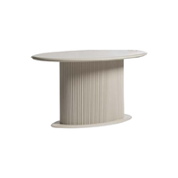 Moderne Holztisch Esszimmertisch Esstisch Oval Tisch Holz Beige 140 Cm