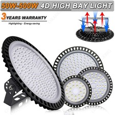 LED High Bay Light UFO Factory Workshop Warehouse Industrial Lights Lamp 6500K