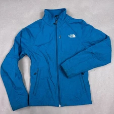 The North Face Jacket Womens Small Blue Apex Bionic Wind Sof Shell Damaged
