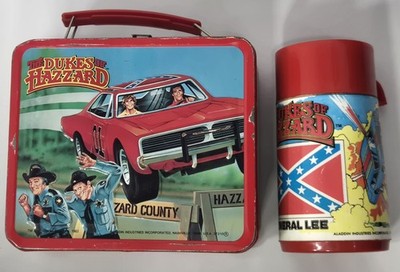Vintage 1980's (Aladdin) Dukes of Hazzard metal lunch box and