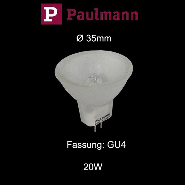 Ø 35Mm Paulmann 832.33 Kleine Halogen Reflektor Birne 20W GU4 Dimmbar Softopal-image
