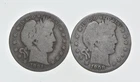 1892-1915 Lot 2 1894-O 1908-S Barber 90% Half Dollars - Coin Collection *038
