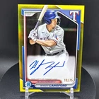 2024 Bowman - Chrome Prospects Wyatt Langford #BCP-64 Yellow Refractor /75 (RC)