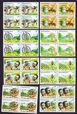 Rwanda Bees Cattle World Food Day 8v Blocks of 4 1982 MNH SG#1089-1096