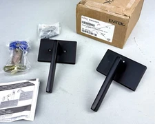 Emtek 5212HLOUS19LH Helios LH Privacy Door Lever Set with Modern Rose - Black