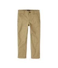 The Children's Place Boys Skinny Slim Stretch Uniform Pants Flax Tan Size 12 NEW
