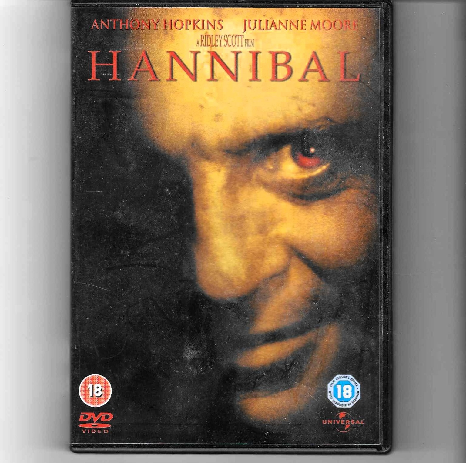 Hannibal DVD 2001 Film Rated 18 Horror Thriller 126 Minutes Used