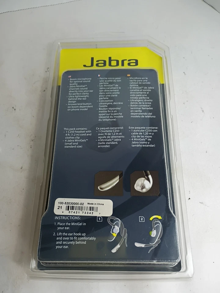 Jabra C250 Corded Headset For Mobile Phone Universal Headset Jack - Image 2 of 3