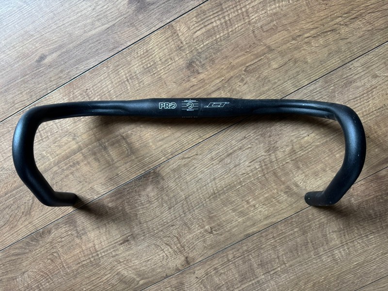 PRO PLT Handlebars 420mm Wide 145mm Drop Road Bike Black Aluminium 31.8mm CX
