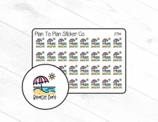 2794~~Beach Day Planner Stickers.