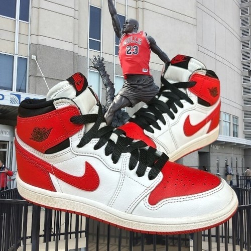 Nike Air Jordan 1 Retro High OG PS 'Heritage' Rosso Bianco AQ2664-161 Taglia 3Y Wms 5 - Foto 2 di 14