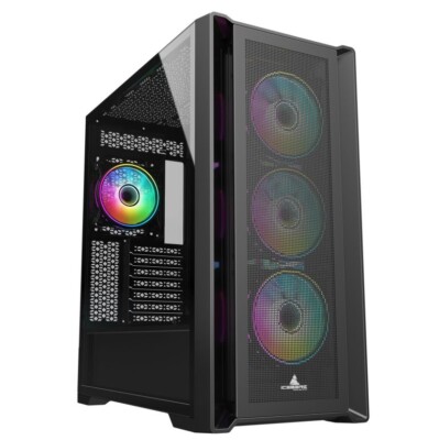 Iceberg Gaming PC EATX Case Titan M16 with side Tempered Glass & seven aRGB fans