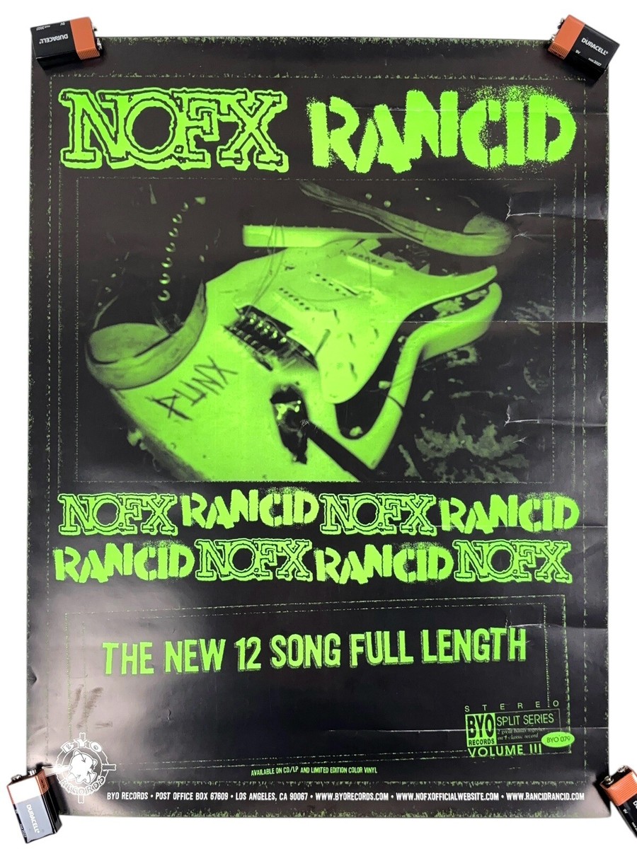 RANCID レコード LP green day NOFX NOFX / RANCID rare original 2002 promo poster BYO Records