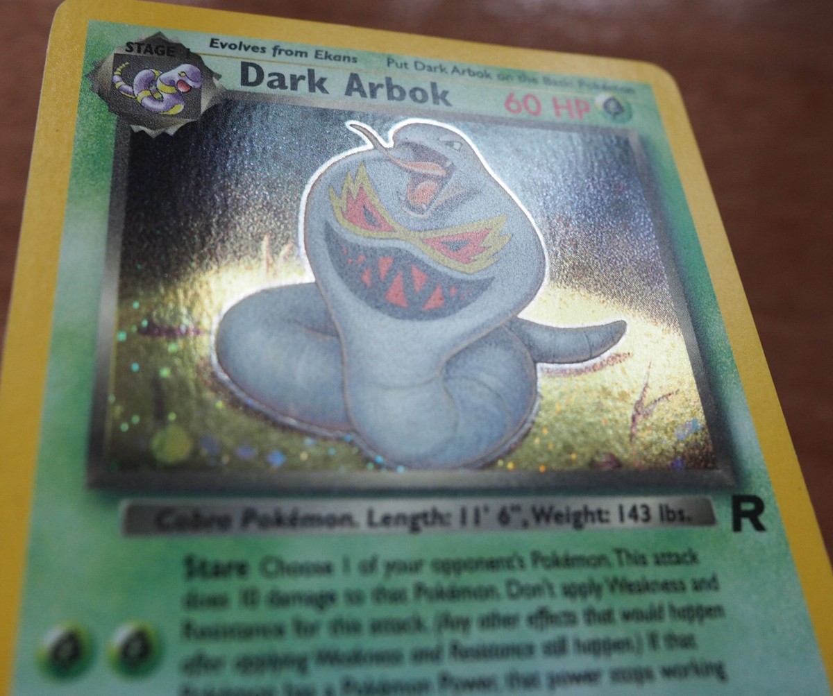 NM/Mint Pokemon TCG Holo Dark Arbok Team Rocket Error Card 2/82