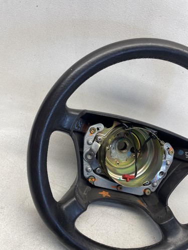 OEM Mercedes Steering Wheel W201 W210 W124 W202 W140 R129 Black Leather LIKE NEW - Picture 3 of 10