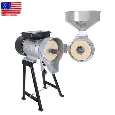 110V 1500W Corn Wheat Flour Cereal Electric Grinder Grain Mill Wet & Dry