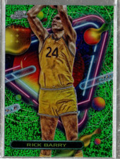 2023-24 Topps Cosmic Chrome Green Space Dust Refractors #123 Rick Barry /75