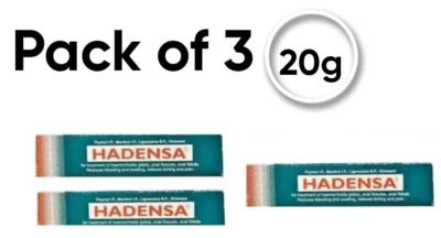 Hadensa Kräutersalbe 3 x 20 g für Hämorrhoiden, Risse KOSTENLOSER VERSAND 2028