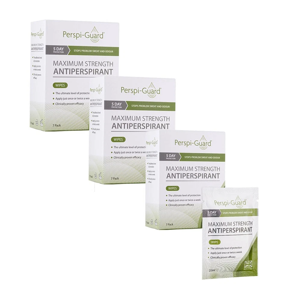 Perspi-Guard® Maximum Strength Antiperspirant Wipes 7pk - TRIPLE PACK