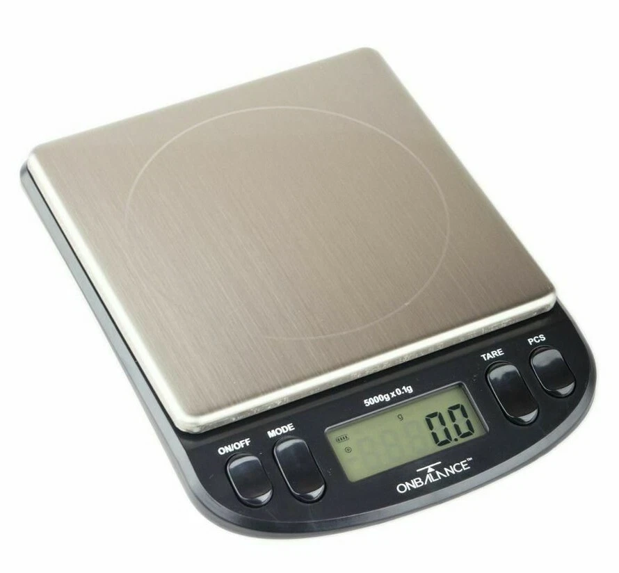 On Balance INTREPID SERIES COMPACT BENCH DIGITAL SCALE 5KG X 0.1G With 2.2L Bowl