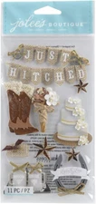 Jolee's Boutique Dimensional Stickers ~ Western Wedding Just Hitched Cake Bouqet
