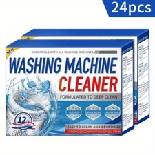 24 Pack Washing Machine Tablets Cleaner Descaler Deep Cleaning Drum Laundry Tab
