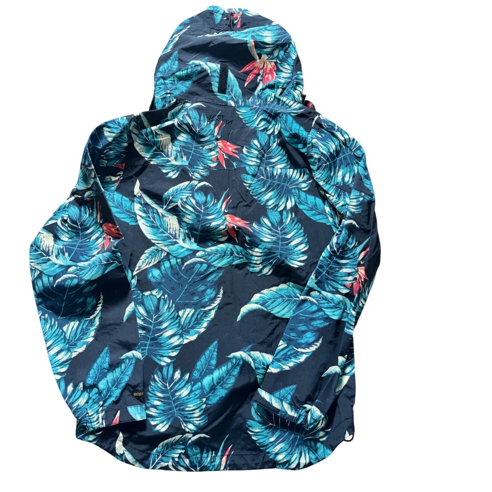 Chaqueta cortavientos floral profunda ligera con cremallera completa estampado tropical talla M Foto 2 de 4